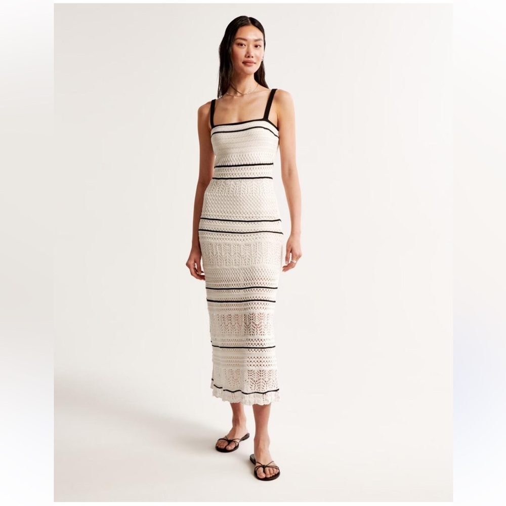 NWT Abercrombie & Fitch Crochet-Style Maxi Dress - S (SOLD OUT!)